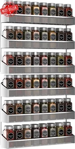 Bextsware 2 Pack Spice Rack Organizer, 3 Tier Counter-Top Stand or Wall Mounted - Picture 1 of 12