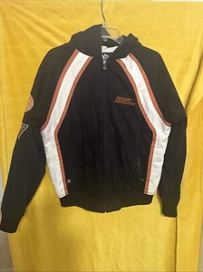 Harley Davidson schwarz-orange Jacke Mantel Race Style Damen Gr. Large siehe Bild - Bild 1 von 15