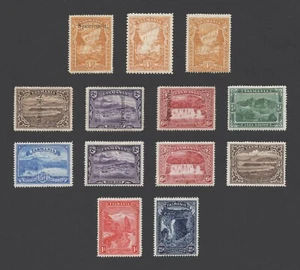 TASMANIA STAMPS 1899 VIEWS FULL SET 8 & HALF SET OF SPECIMENS x4 MINT OG H A1A8 - Picture 1 of 24