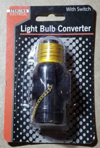 Light Bulb Socket Plug Converter w/ Switch - attic light , shop, extra outlets - Picture 1 of 4