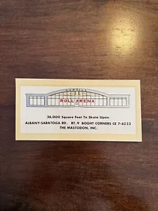 Vintage Roller Skating Rink Sticker Decal Label Guptill Roll-A-Rena New York - Picture 1 of 2