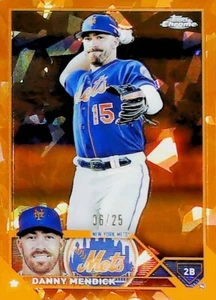 2022 Topps Chrome Sapphire Edition USCS23 DANNY MENDICK ORANGE /25 METS FREESHIP - Picture 1 of 2