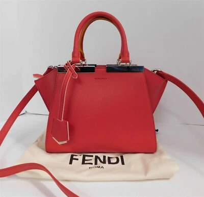 Bolso Bandolera Fendi 3 Jours Cuero Rojo Mini Italia Foto 1 de 4