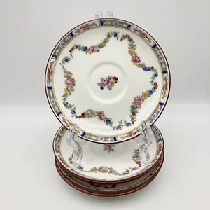 5 platillos antiguos de China Minton rosa floral guirnalda botín 5,75"" Inglaterra 4807 - Imagen 1 de 10