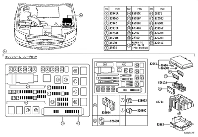Relé de integración Toyota genuino OEM Land Cruiser Lexus LX570 82641-60090 Foto 1 de 2