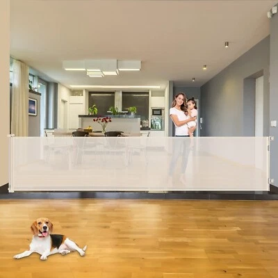 110" Retractable Baby Gate for Large Openings – Indoor Outdoor Safety Pet Gate - Image 1 of 4