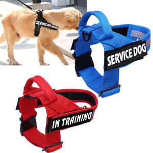 Easy Control Handle Service Dog Harness & 2 Patches No Pull Reflective Pet Vest