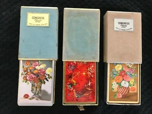 Vintage Congress Playing Cards 3 Decks - Picture 1 of 5