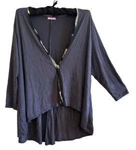 MOSHI MOSHI Grey Stretch Cardigan-Size L/16 - Picture 1 of 1