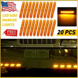 20X OXILAM Amber LED Side Marker Clearance Light For Truck Trailer Lorry Car 12V - Picture 1 of 9