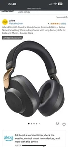 Jabra Elite 85h Wireless Over Ear Headphones - Alexa & SmartSound - Black Copper - Picture 1 of 7