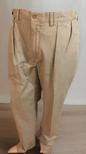 NWT Polo Lauren Ralph Men Khaki Pant Pleated Front 36x32 Ethan Brushed Twill - Picture 1 of 16