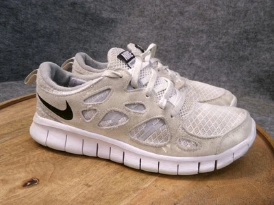 Nike Free Run 2 GS Juvenil Talla 6Y DD0163-100 Blanco Negro Gamuza Tenis para Correr Foto 1 de 4