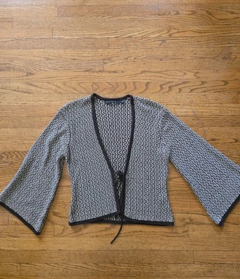 Cárdigan plumero de manga larga tejido mezcla seda Lafayette 148 de colección marrón talla mediana Foto 1 de 4