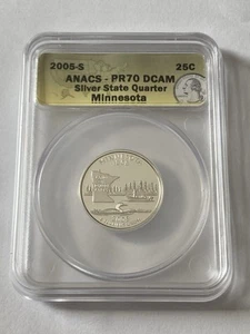 2005-S Minnesota Silver State Quarter ANACS PF 70 DCAM - Picture 1 of 8