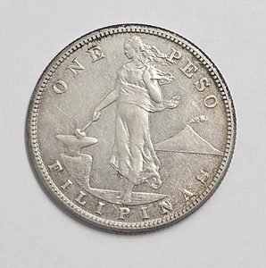 1912 S U.S. Philippines Silver Peso. 80% Silver. Beautiful Coin - Picture 1 of 2