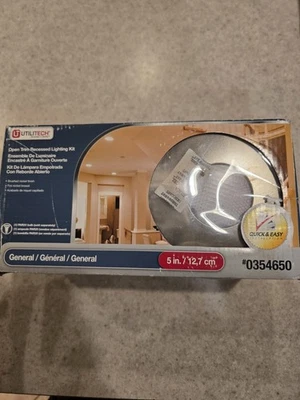 NOS UTILITECH 5" Recessed Light Kit Brushed Nickel Finish #0354650 - Image 1 of 3
