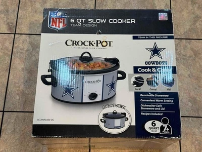 Crock-Pot Dallas Cowboys NFL 6-Quart Cook & Carry Oval Slow Cooker NIB Sealed - Image 1 of 4