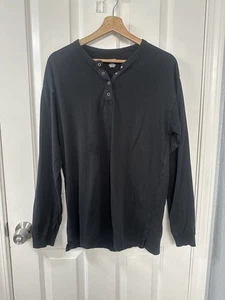 ROSA Victoria's Secret Mujer Top Negro Camisa Henley Grande Mediana Algodón - Imagen 1 de 7