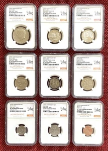 2017-S Enhanced Finish 225th Anniversary 9 Coins Set ( Missing 1 Dollar ) - Picture 1 of 21