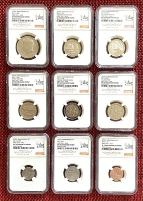 2017-S Enhanced Finish 225th Anniversary 9 Coins Set ( Missing 1 Dollar ) - Image 1 of 4