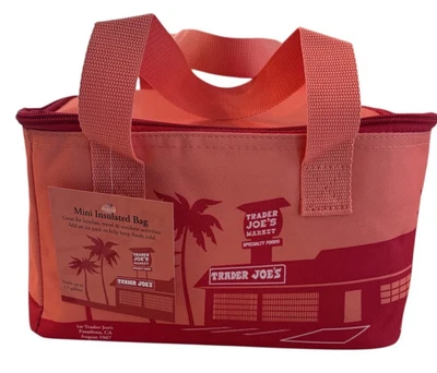 TRADER JOE'S Trader Joe’s Mini Insulated Bag Peach/Orange August 2025 Release