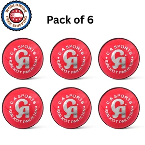 Pelota de cuero de cricket rosa especial CA League - (paquete de 6) - Imagen 1 de 3
