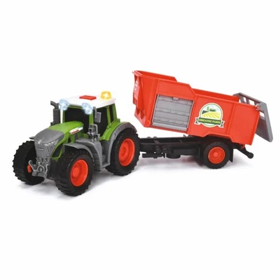 Dickie Toys Fendt Traktor mit Anhänger Spielzeugfahrzeug Spielzeug Auto Kinder - Bild 1 von 3