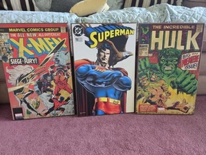Wooden Pictures Of Superman, Hulk And Xmen - Picture 1 of 9