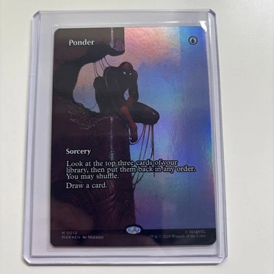 MTG Ponder #13 (Borderless) FOIL Near Mint - Marvel Universe Eternal - Image 1 of 2
