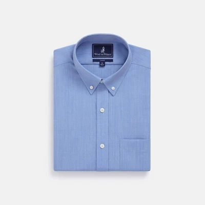 New Mens Wool & Prince 130 Button-Down Shirt - Medium - Blue Oxford Only $92.89 - Image 1 of 3