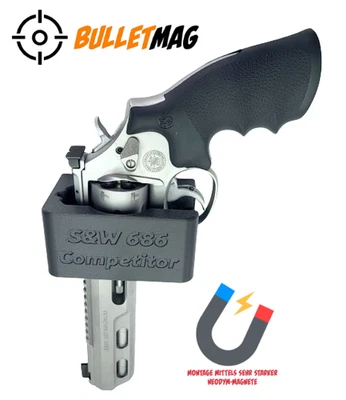 BULLETMAG Kurzwaffenhalter Smith&Wesson 686 (seitliche Montage) MAGNETISCH