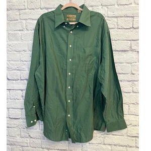 Gold Label Roundtree & Yorke Size 2XB Green Long Sleeve Non Iron Shirt - Picture 1 of 7