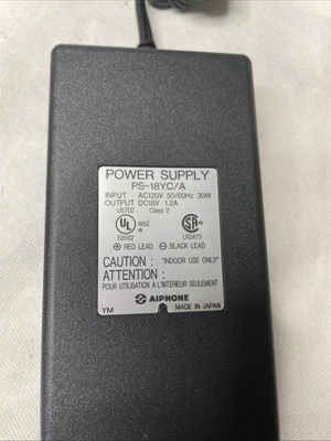 САМАЯ НИЗКАЯ ЦЕНА: новый подлинный Aiphone PS-18YC-A 18 В DC источник питания открытая коробка - Изображение 1 из 4
