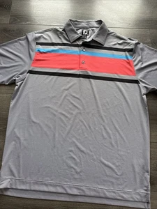 FootJoy Poloshirt gestreift Golf ProDry Performance Comfort Gr. XL mit Logo - Bild 1 von 7