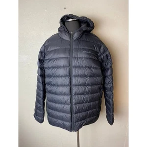 Eddie Bauer CirrusLite MEN’S HOODED JACKET XL Lightweight Packable Down Navy - Picture 1 of 7
