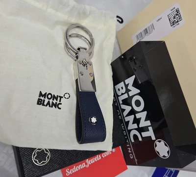 $320 Рекомендуемая розничная цена производителя - Montblanc брелок Sartorial петля 131735 чернила синий темно-синий - Изображение 1 из 4