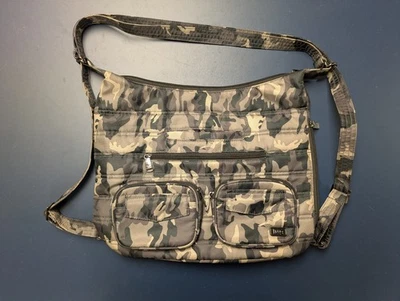 Lug Zipliner Convertible Hobo Bag Camo Gray Crossbody Bag - EUC - Image 1 of 4