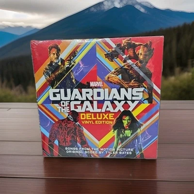 GUARDIANS OF THE GALAXY Deluxe 2 LP Vinyl Edition Exclusive Walmart Red & Yellow - Image 1 of 2