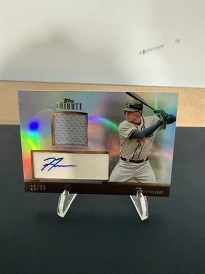 2011 Topps Tribute Freddie Freeman Patch Auto /99 Rookie Card Dodgers Braves - Image 1 of 2