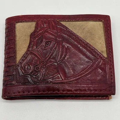 Cartera Vaquera Vintage Pelo de Caballo y Cuero Tooled Parques Disney Foto 1 de 4