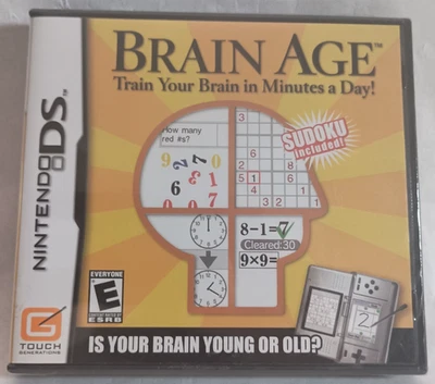 Brain Age - Nintendo DS - Activities to Train Your Brain - Sealed Packaging - Image 1 of 2