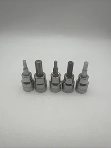 Husky 3/8" Drive HEX Bit Socket Set HW5/32 HW1/4 HW5/16 HW4 HW5 Lot Of 5 Sockets - Picture 1 of 18