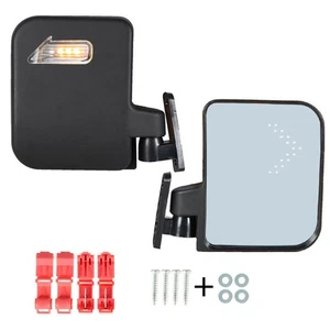 Side Mirrors With Led Turn Signal Light Rear View Mirrors For EZGO Golf Cart ] - Foto 1 di 12