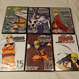 Naruto Shippuden: Uncut Set 12, 13, 14, 15, 17 + The Movie (DVD) Lot MINT DISCS - Foto 1 di 12