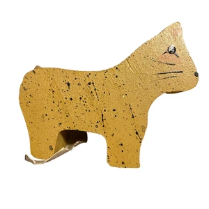 Beschreibung lesen. Holz Vintage Miniatur Bobcat Home Puppenhaus Dekor 2" hoch - Bild 1 von 3