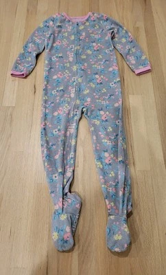 Pijama CARTER'S Niñas Polar Una Pieza Patas Floral Gris Talla 7 Usado en Excelente Condición  Foto 1 de 4