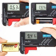Universal Battery Voltage Tester Digital Display Checker 9V/AA/AAA/C/D Mini Cell
