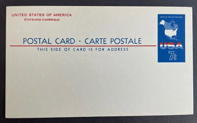 UX49 Unused Mint Postal Card 7c World Vacationland Red White Blue - Image 1 of 2