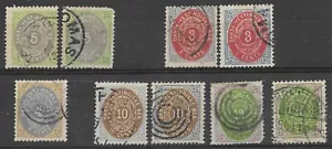 DÄNISCH WESTINDIEN 1873-1902 LOT GEBRAUCHT, UMGEKEHRTER UND NORMALER RAHMEN - Bild 1 von 2